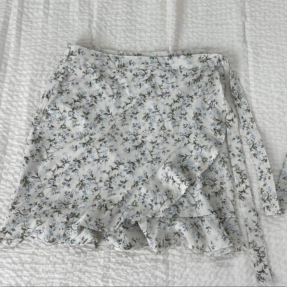 Floral wrap skirt